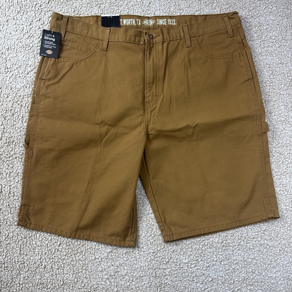 NEW‎ Dickies Carpenter Shorts Relaxed Fit Men's 40 Brown Woven 11-in NWT